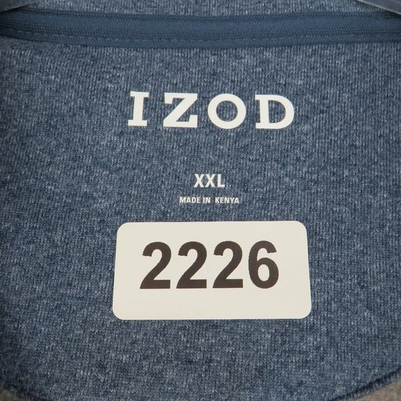 IZOD* Men's Long Sleeve 1/4 Zip 2" Turtle Neck Straight Hem Pullover Sweater~XXL - Picture 3 of 14